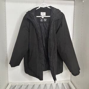 H&M Men’s Hooded Jacket – Black – Size M – Water Repellent & Windproof